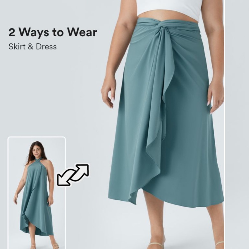 HALARA Women's Maxi Skirt in Teal